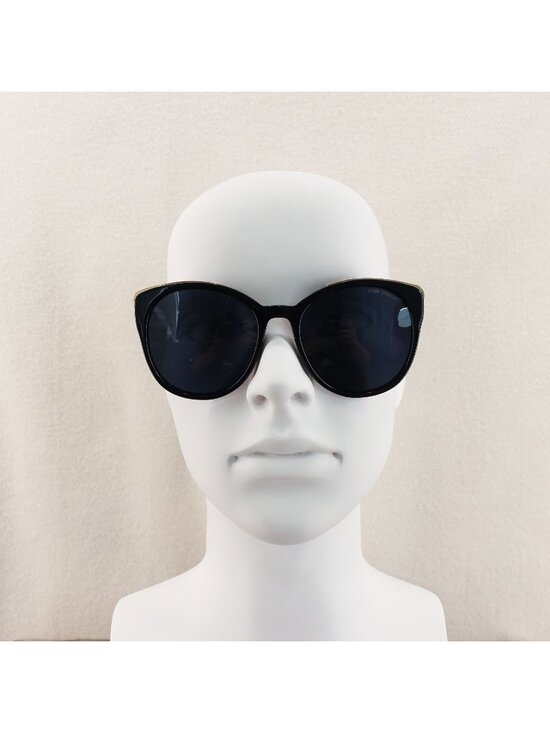 Tom Ford TF641 Round Sunglasses Black and Blue OS